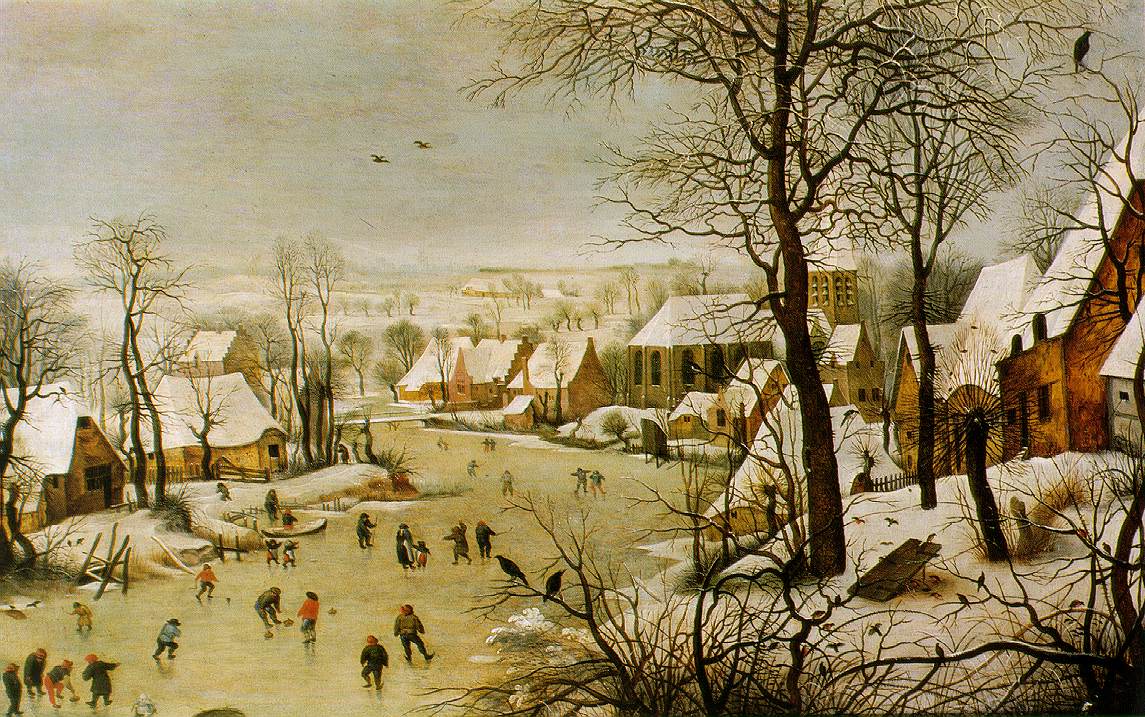 Питер Брейгель Старший. Зимний пейзаж с ловушкой для птиц. 1565.